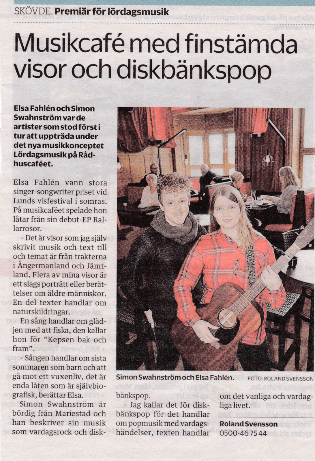 SLA Musikcafé med finstämda visor och diskbänkpop